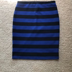 Striped navy skirt
